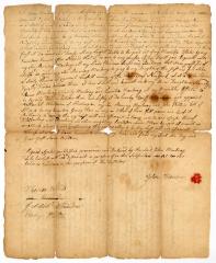 Probated will of John Moubray, 1784