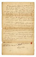 Probated will of Christopher Lupton, 1784