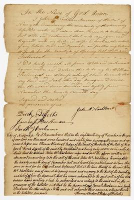 Probated will of John McNachtane, 1784