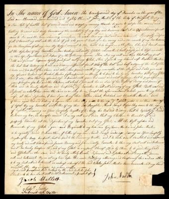 Probated will of John Martin, 1784