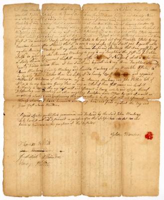 Probated will of John Moubray, 1784