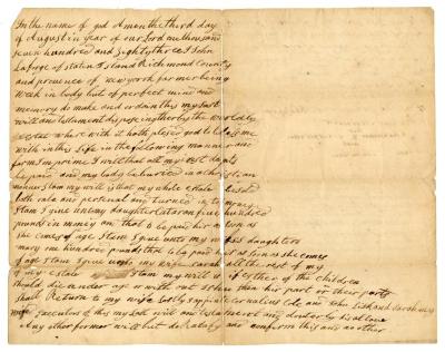 Probated will of John Laforge, 1784