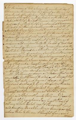 Probated will of John Jansen, 1784