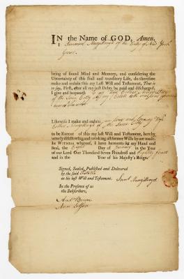 Probated will of Samuel Murgittroyd, 1784