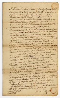 Probated will of Hannah Ketcham, 1784