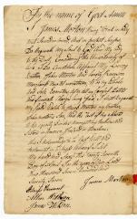 Probated will of James Morton, 1784