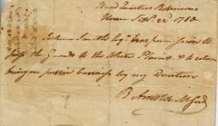 Pass for Joshua Smith to White Plains, 1780