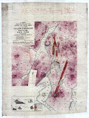 Map Exhibiting the Relative Position of the Veins of Iron Ore in and Adjoining the Village of McIntyre