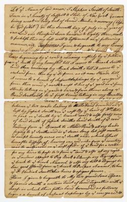 Probated will of Stephen Smith, 1784