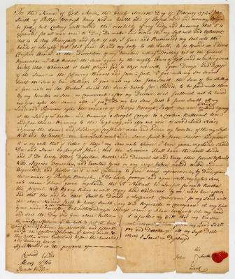 Probated will of John Smith, 1784