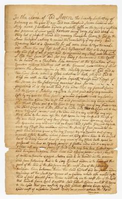 Probated will of William Ogden, 1784