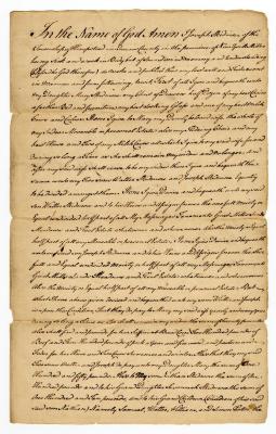 Probated will of Joseph Skidmore, 1784