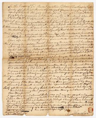 Probated will of Jonathan Osborn, 1784