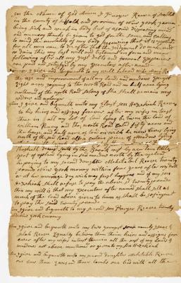 Probated will of Puryer Reeve, 1784
