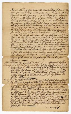 Probated will of John Schenck, 1784