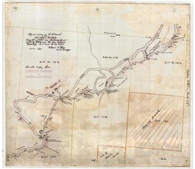 Map of a Portion of the West Branch of the Ausable River