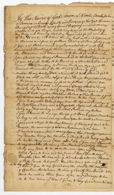 Probated will of Nycklas Vanausdalen, 1784
