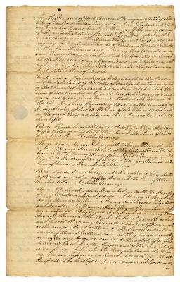Probated will of Margarett Tod, 1784