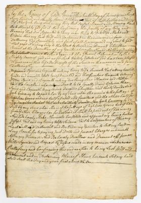 Probated will of Nathan Vail, 1784