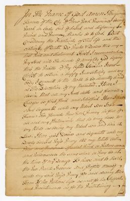 Probated will of Benjamin Tanner, 1784