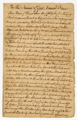 Probated will of Anne Storm, 1784