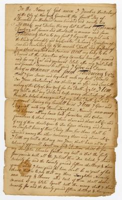 Probated will of Jacobus Stoutenburgh, 1784