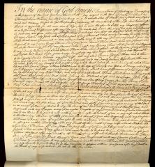 Probated will of James Thorne, 1784