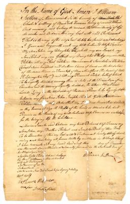 Probated will of William Sutton, 1784
