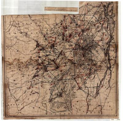 Map of the New York Wilderness (Damaged)