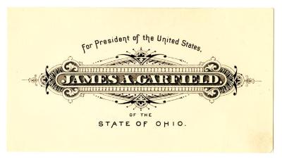 Electoral College ballot for James Garfield as President