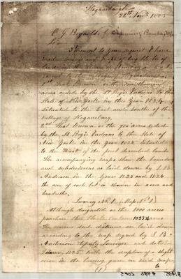 Document describing the Ceding of Lands by the St. Regis Indians