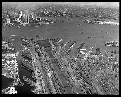 Aerial View East across Upper Bay, New York City