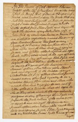 Probated will of James Wright, 1784