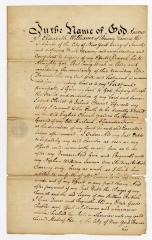 Probated will of Elizabeth Williams, 1784