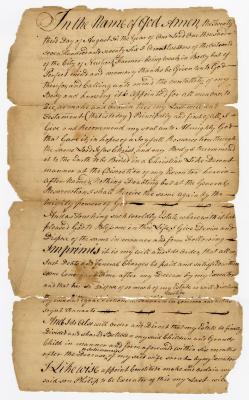 Probated will of Arnout Webbers, 1784