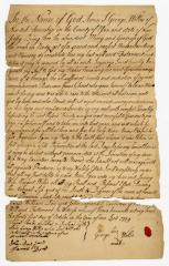 Probated will of George Willis, 1784