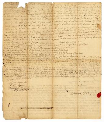 Probated will of Silvanus White, 1784