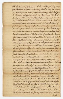 Probated will of James Wells, 1784