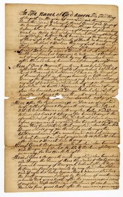Probated will of Gerrit Van Duyn, 1784