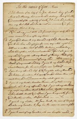 Probated will of John Berrien, 1785