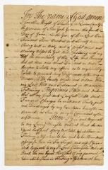 Probated will of Jonathan Wright, 1784