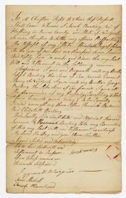Probated will of Sarah Burling, 1785