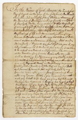 Probated will of William Boerum, 1785