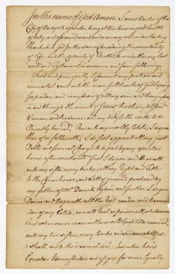 Probated will of Anne Burke, 1785
