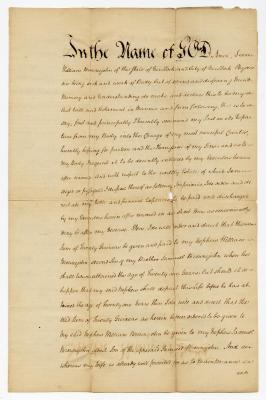 Probated will of William Brownejohn, 1785