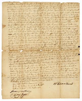 Probated will of William Bennet, 1785