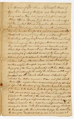 Probated will of Christopher Brown, 1785