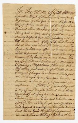 Probated will of Jonathan Wright, 1784