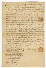 Probated will of John Burling, 1785
