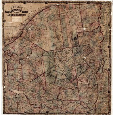 Map of Northern New York Including the Adirondack Region